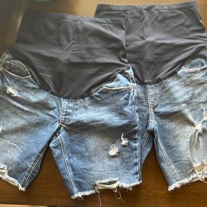 Time and tru maternity shorts, 2 pairs